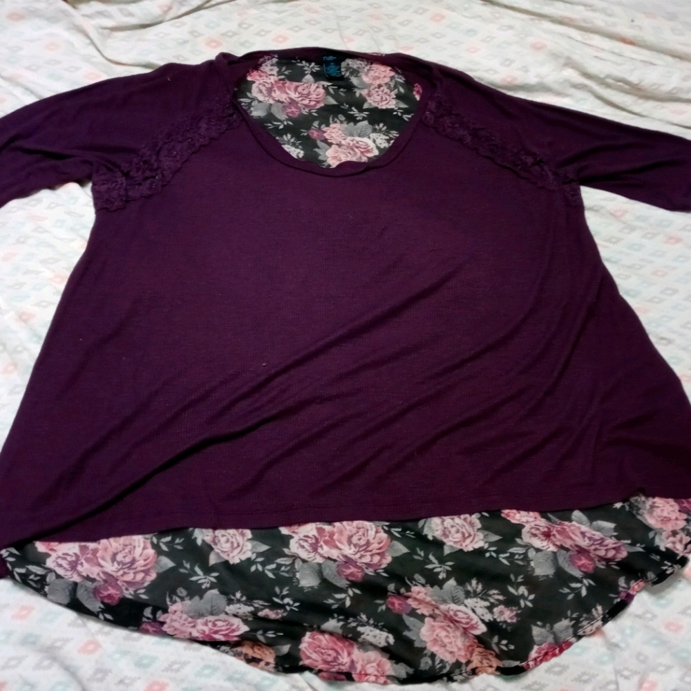 Hi-Low Floral Top